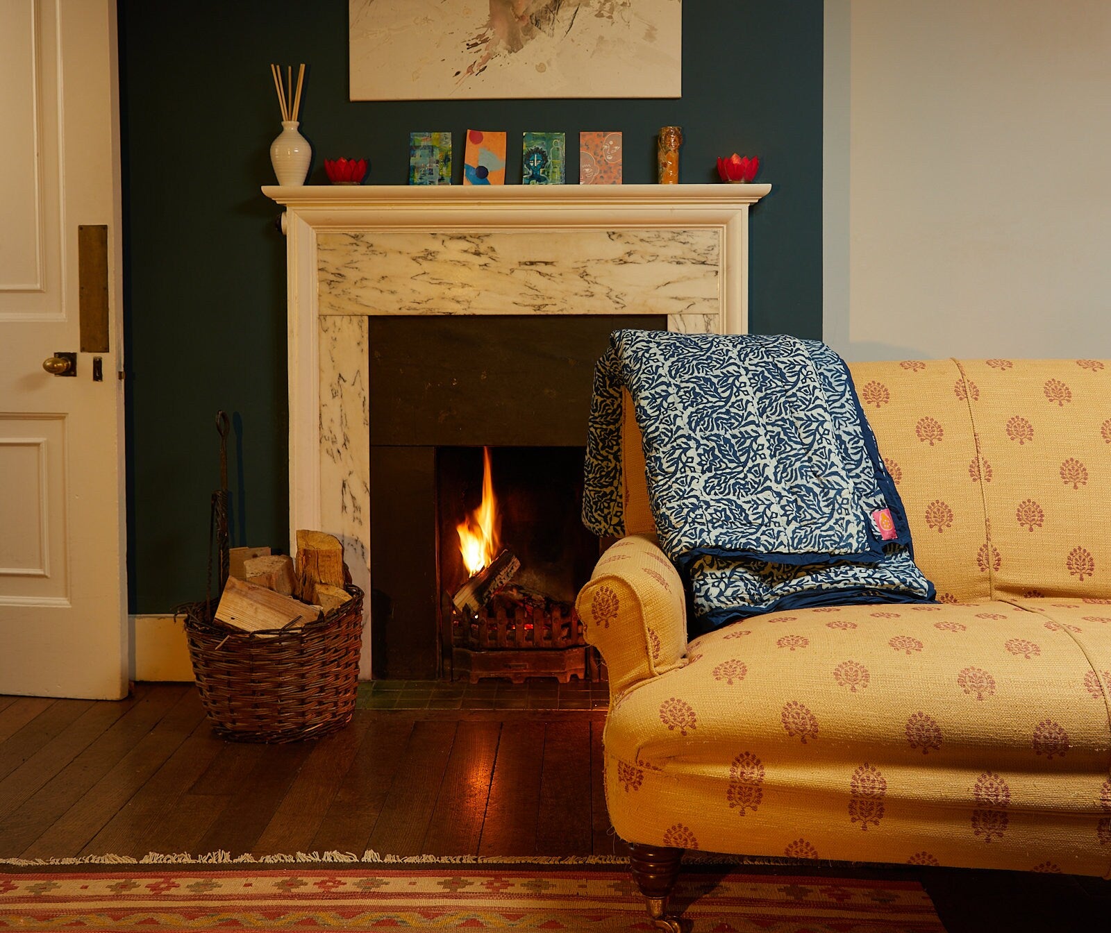 Indigo Lily Organic Blanket
