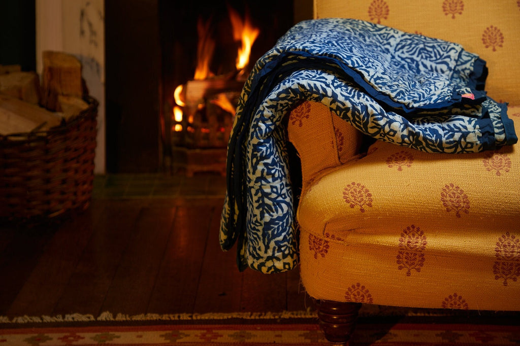 Indigo Lily Organic Blanket