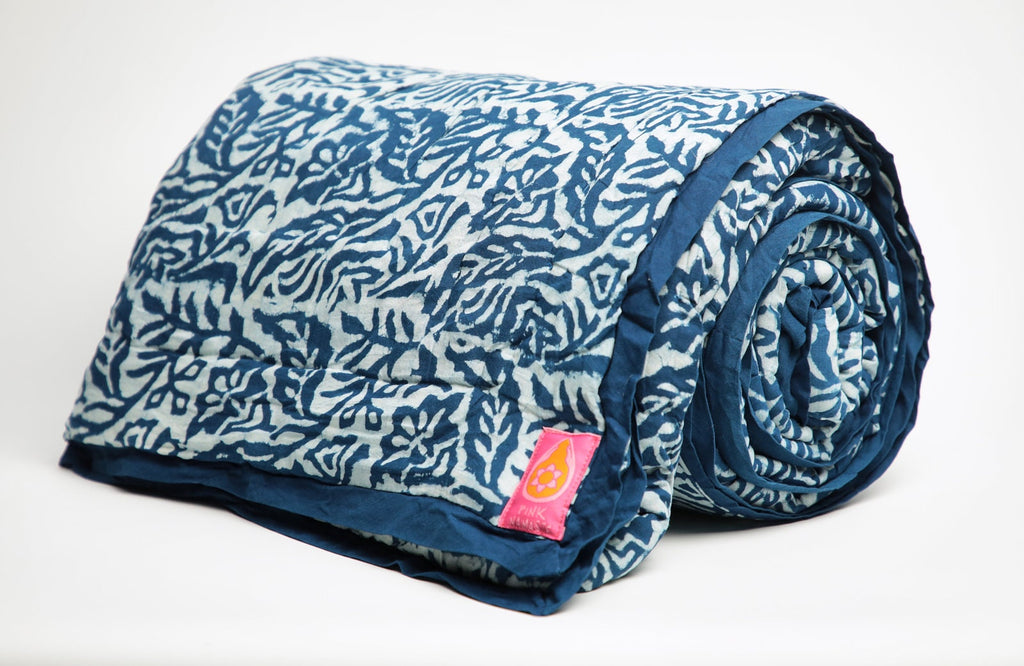 Indigo Lily Organic Blanket