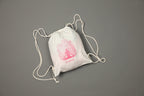 'Just Breathe' drawstring cotton backpack