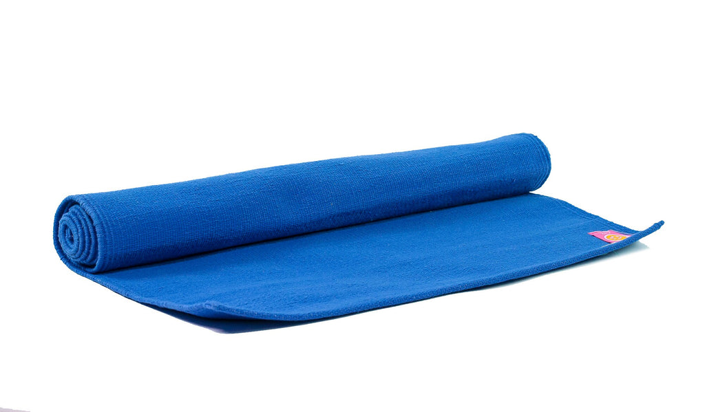 Organic Yoga Rug: Blue