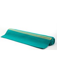 Organic Yoga Rug Teal with Border 